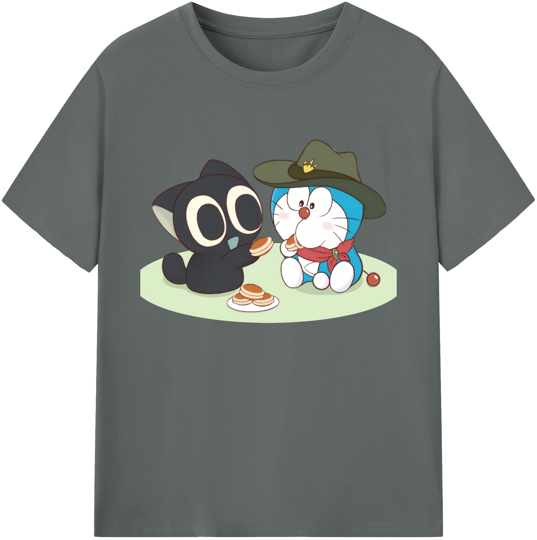（画像用） ドラえもん Doraemon 綿100％ メンズ半袖Tシャツ｜肌触りやわらか＆通気性